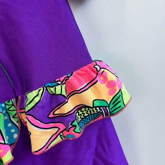 Vintage Fishskins Ruffle Rashguard Swim Suit - Picture 3 of 12